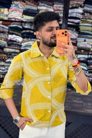 Men's Baroque Print Casual Shirt