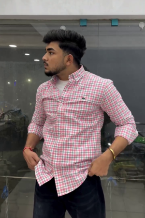 Men's Checked Casual Cotton Shirt
