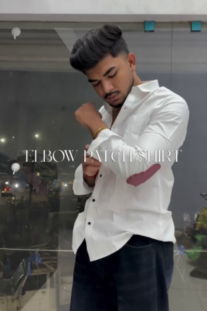 Men's Elbow Patch Formal Shirt