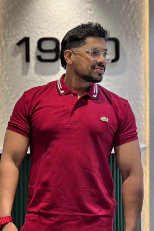 Men's Classic Contrast Collar Polo T-Shirt