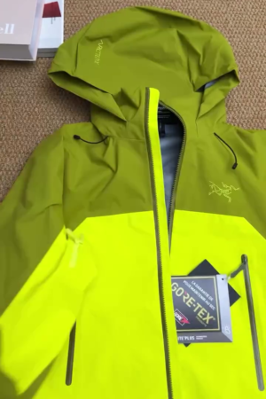 Olive & Neon Yellow Waterproof Performance Shell Jacket