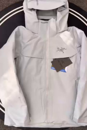 Ice Grey Waterproof Hooded Shell Jacket