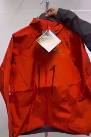 Burnt Orange Waterproof Hooded Performance Jacket