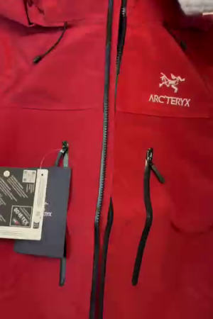 Crimson Red Waterproof Hooded Outdoor Jacket