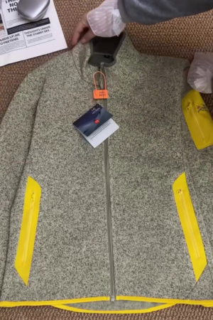 Heather Grey Performance Fleece Jacket with Contrast Zippers