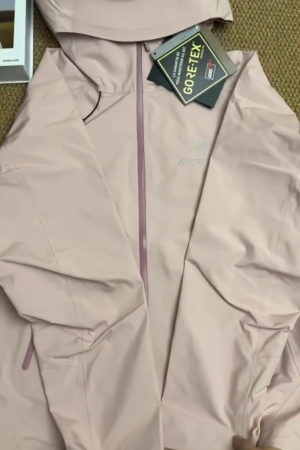 Blush Beige Lightweight Waterproof Hooded Jacket