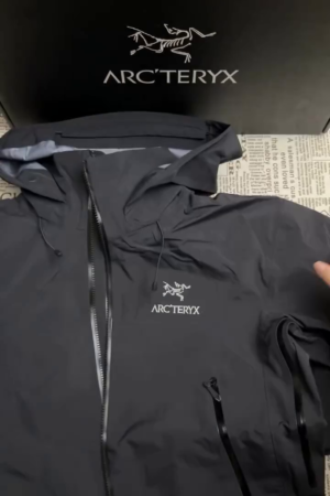 Classic Black Waterproof Hooded Shell Jacket