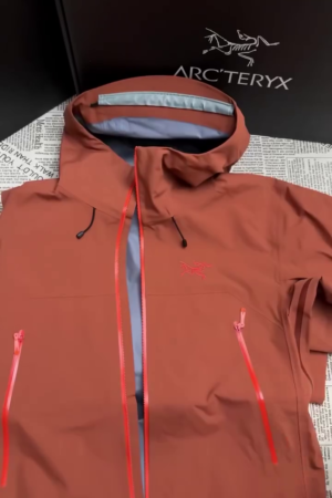 Rust Brown Waterproof Hooded Outdoor Jacket