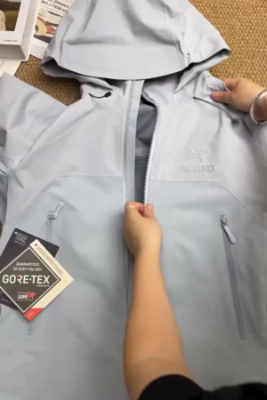 Ice Grey Waterproof Hooded Shell Jacket