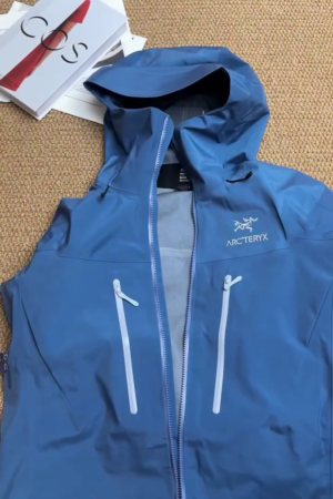 Steel Blue Waterproof Hooded Shell Jacket