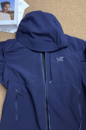 Midnight Navy Softshell Hooded Outdoor Jacket