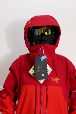 Crimson Red Colorblock Waterproof Jacket