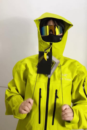 Neon Lime Waterproof Hooded Performance Jacket