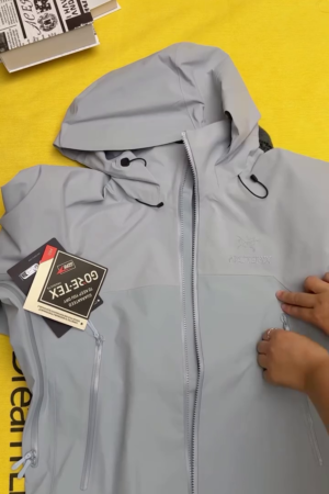 Ice Grey Waterproof Hooded Shell Jacket